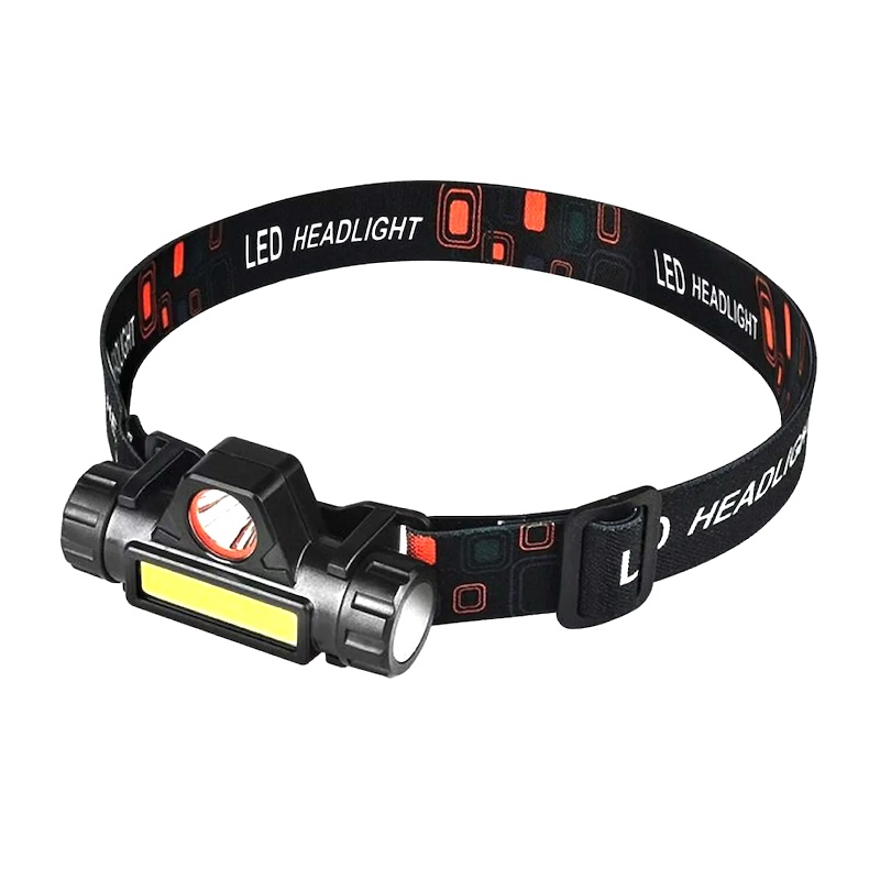 Genopladelig forlygte med LED